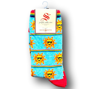3/$15 Rainbows & Sunshine Funny Novelty Crew Socks - NWT
